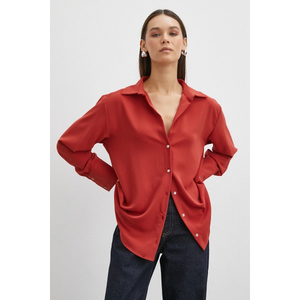 Basic Polyester Gömlek Kiremit