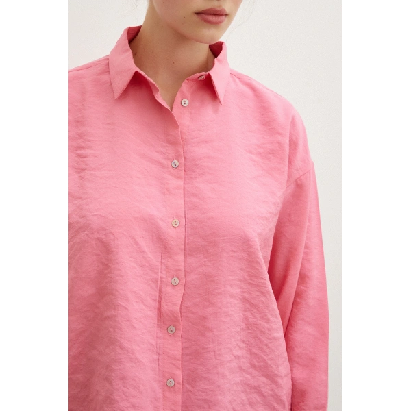 Basic Modal Gömlek Pembe