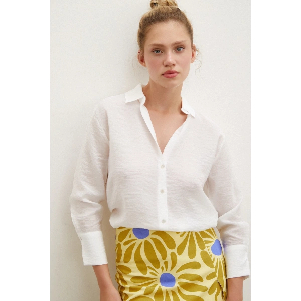 Desenli Şort Etek Sarı