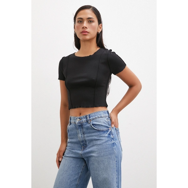 Kısa Kol T-shirt Siyah