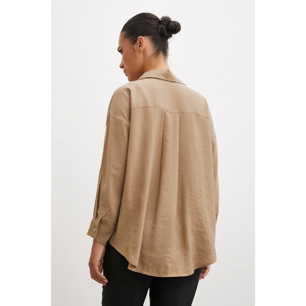 Basic Modal Gömlek Camel