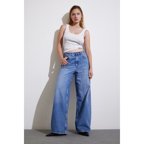 Yüksel Bel Baggay Jean Mavi