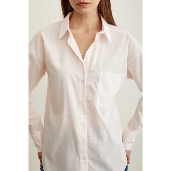 Çizgili Gömlek Pudra