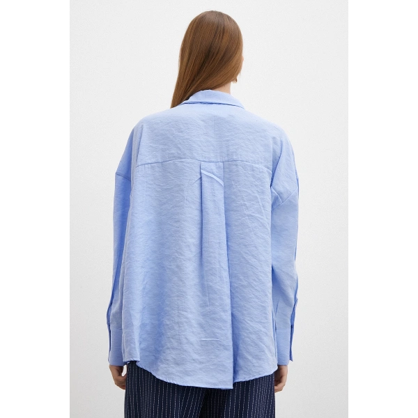 Basic Modal Gömlek Mavi