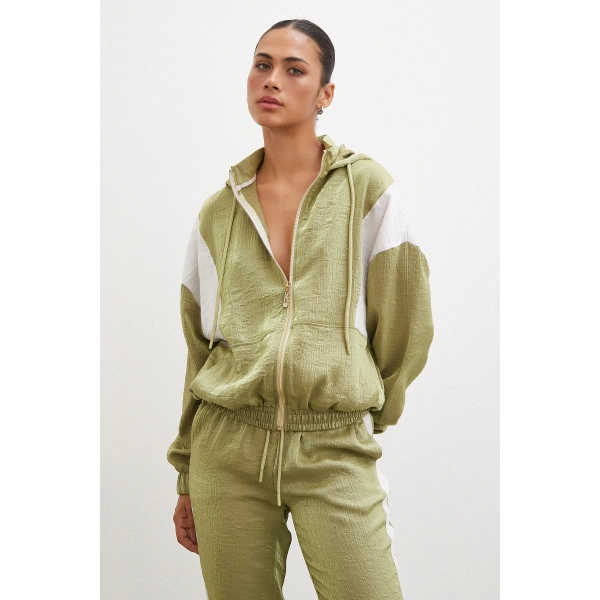 Yanı Şeritli Jogger Eşofman Altı Haki