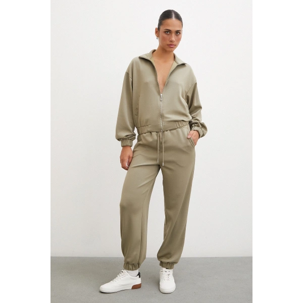 Fermuarlı Sweatshirt Çağla