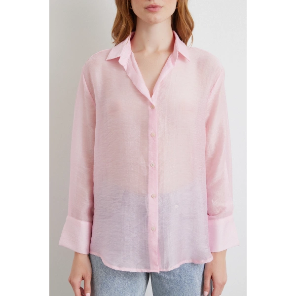 İnce Modal Gömlek Pembe