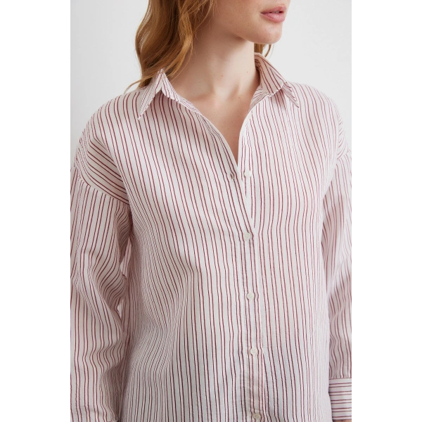 İnce Modal Gömlek Bordo