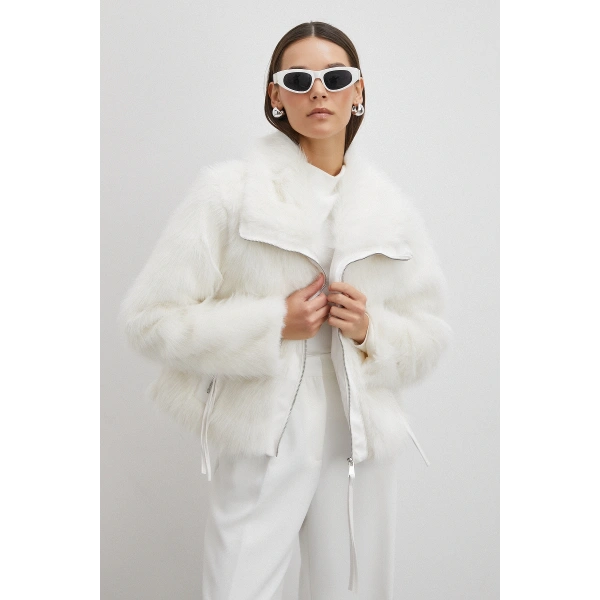 Deri Garnili Lolita Mont Beyaz