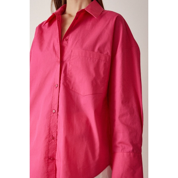 Boyfriend Basic Gömlek Mor