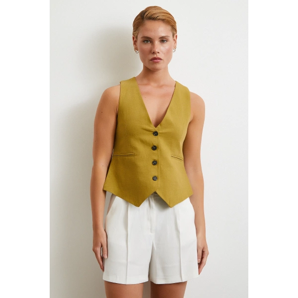 Piliseli Şort Etek Ekru