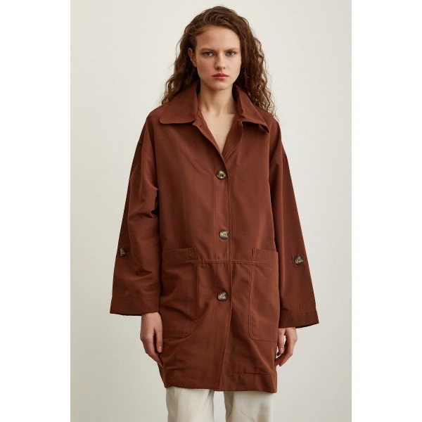 Torba Cepli Trençkot Kahve