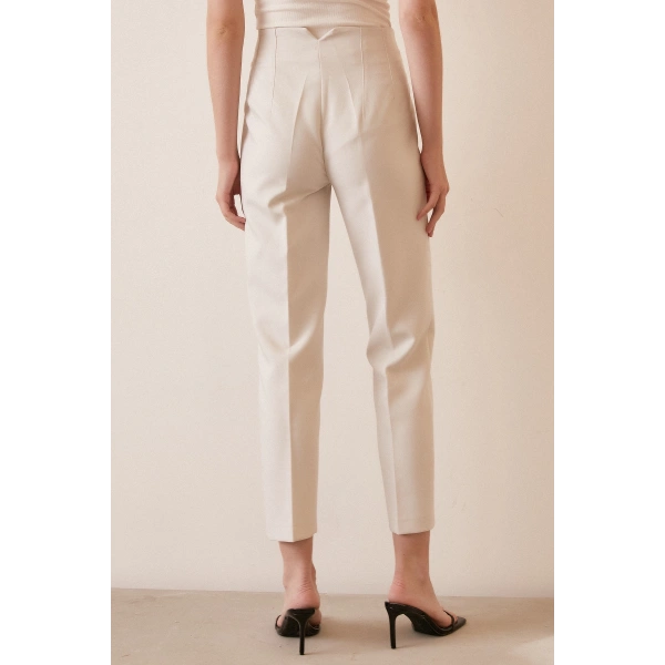 Skinny Kumaş Pantolon Beyaz