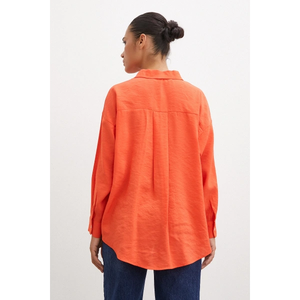 Basic Modal Gömlek Oranj