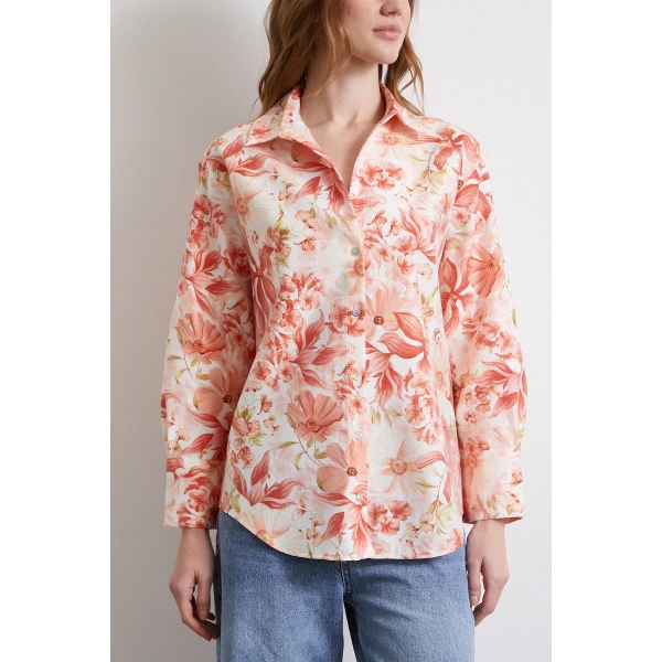 Rüya Desenli Gömlek Pembe