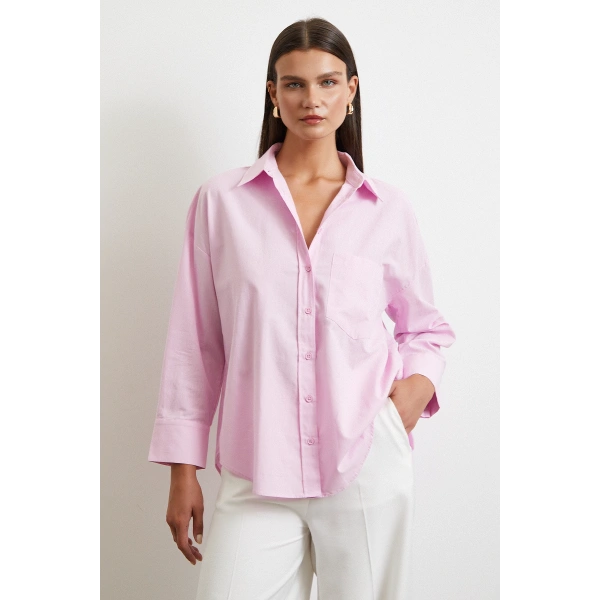 Must Have Poplin Gömlek Pembe
