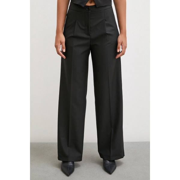 Geniş Paça Pantolon Siyah