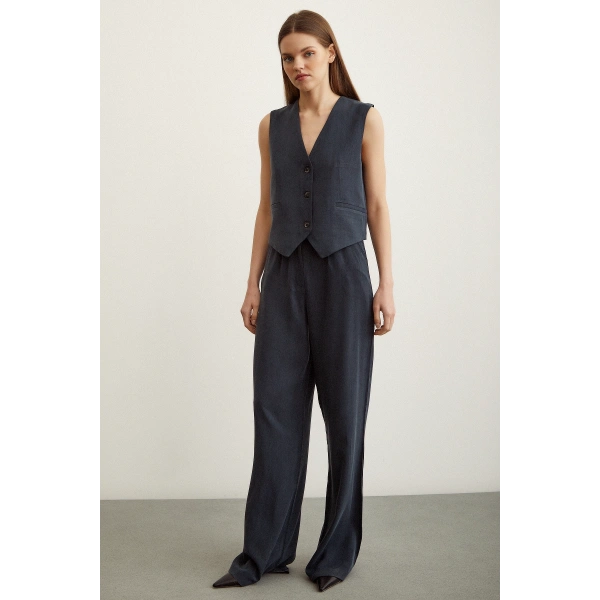 Geniş Paça Pantolon Lacivert