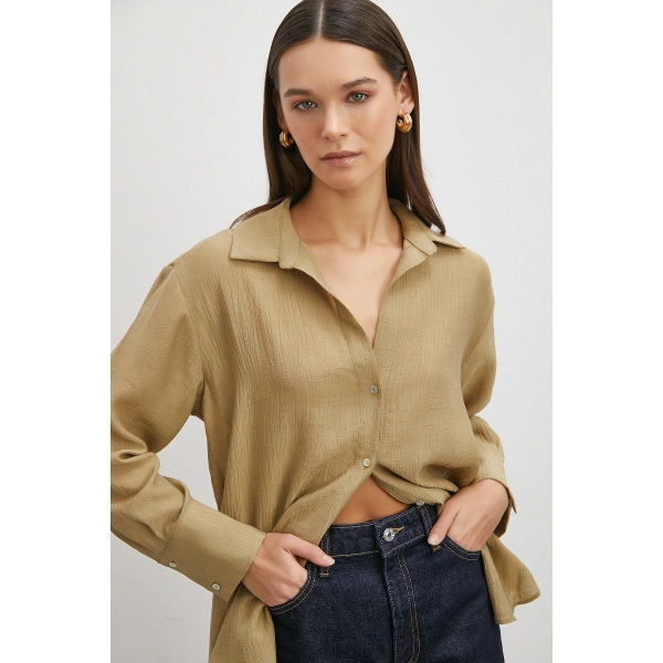 Kraşlı Gömlek Haki