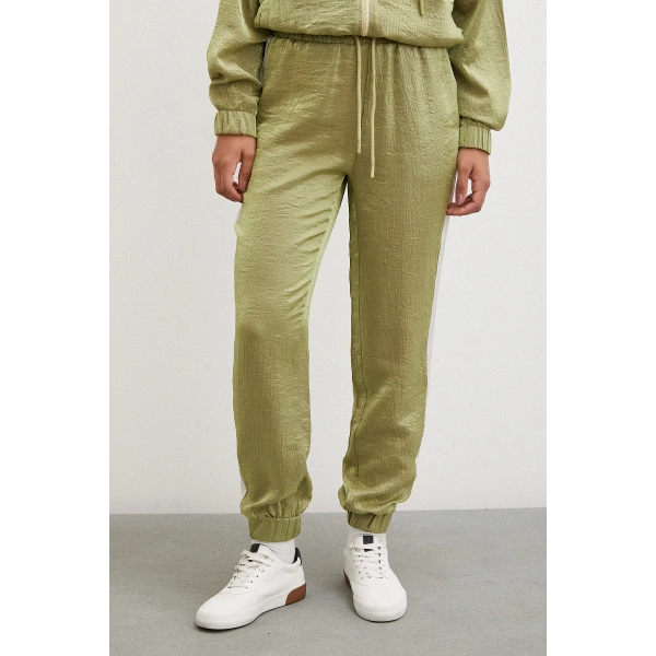 Yanı Şeritli Jogger Eşofman Altı Haki