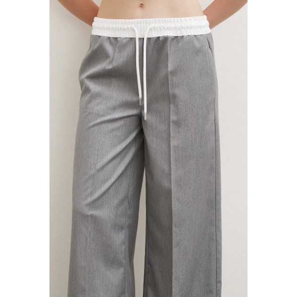 Beli Latikli Garnili Pantolon Gri