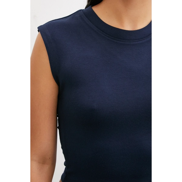 Sıfır Kol T-shirt Lacivert