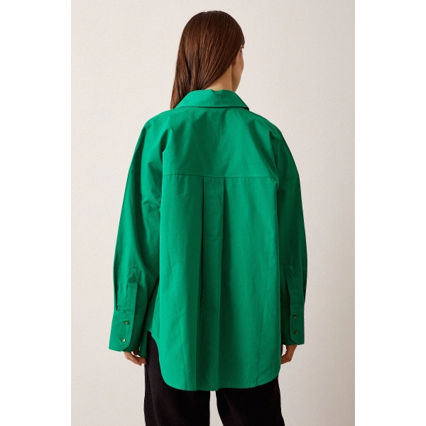 Klasik Poplin Gömlek Yeşil