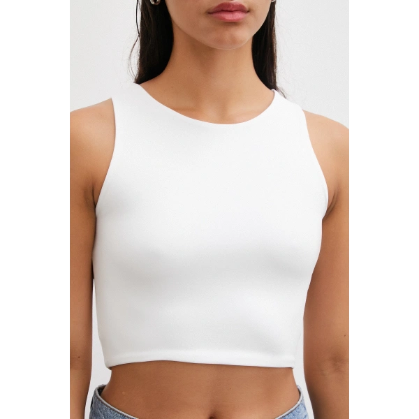 Basic Crop Top Beyaz
