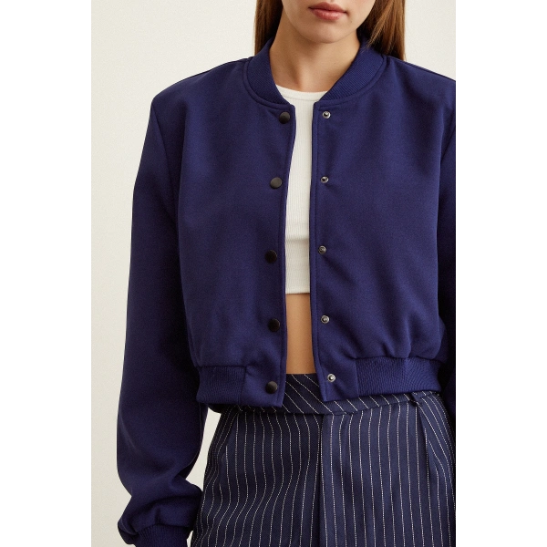 Astarlı Çıt Çıtlı Mont Lacivert