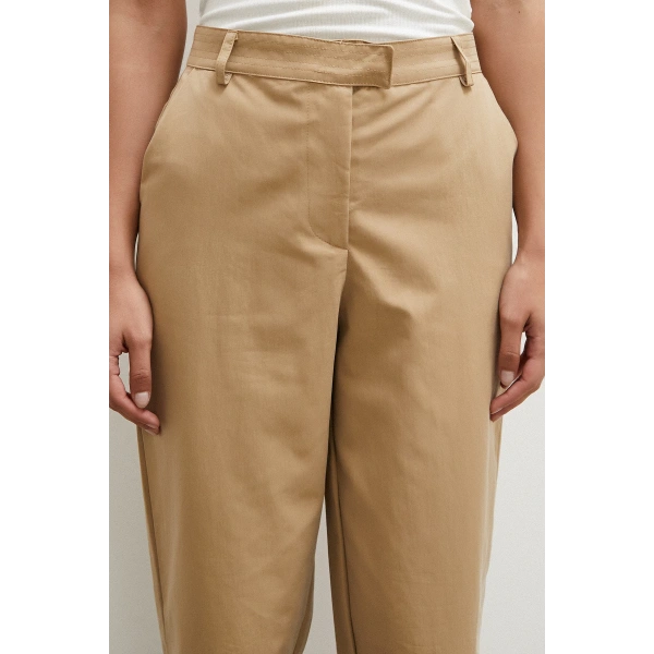 Duble Paçalı Pantolon Bej