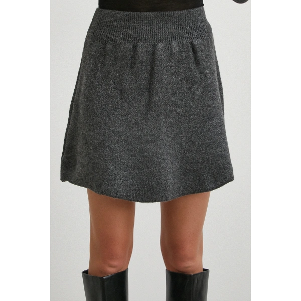 Hırka Etek Triko Takım Antirasit