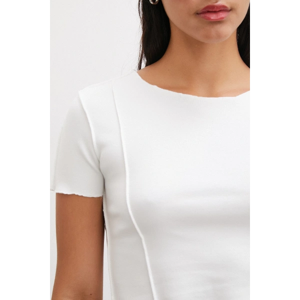 Kısa Kol T-shirt Beyaz