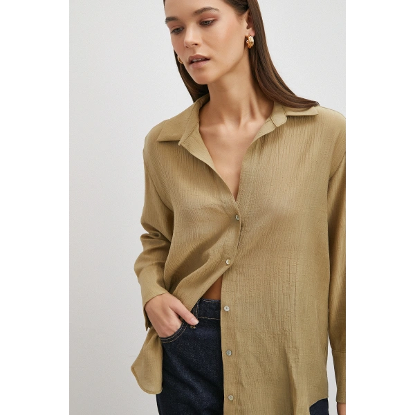 Kraşlı Gömlek Haki