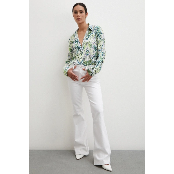 Saten Gömlek Yeşil