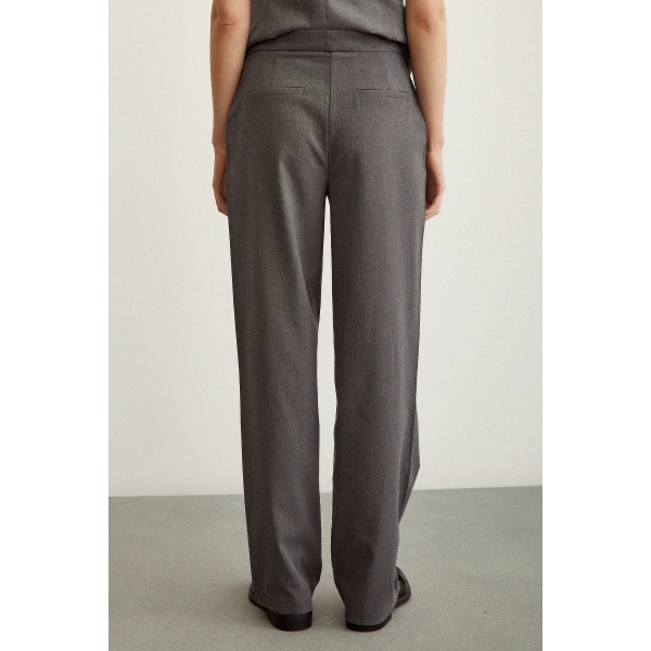 Klasik Boru Paça  Pantolon Gri