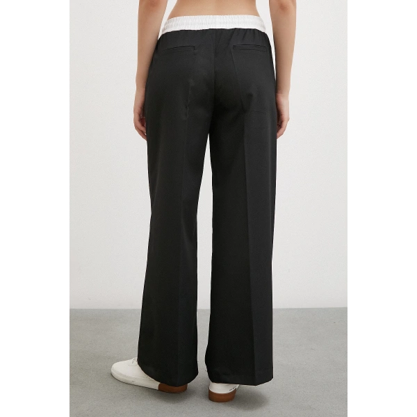 Beli Latikli Garnili Pantolon Siyah