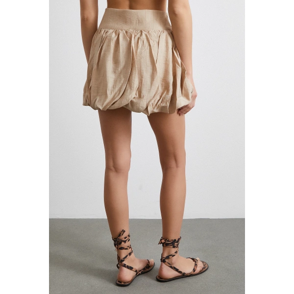 Astarlı Balon Etek Bej