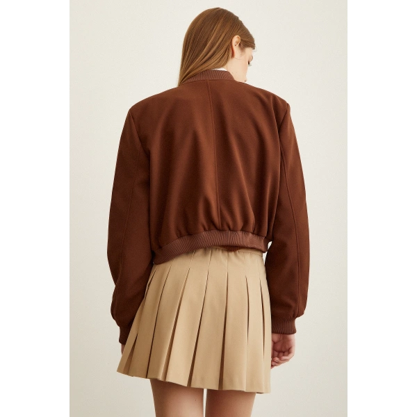 Astarlı Çıt Çıtlı Mont Kahve