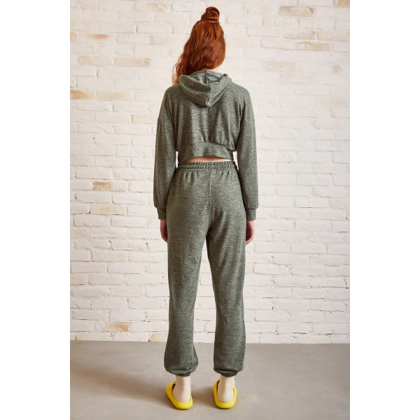 Bol Kesim Eşofman Takım Haki