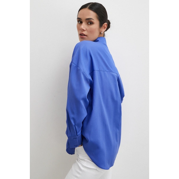 Robalı Klasik Gömlek Lacivert