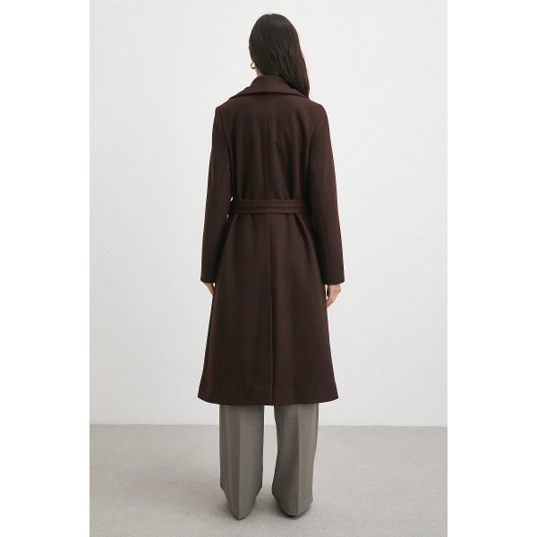 Kuşaklı Kaşe Kaban Kahve