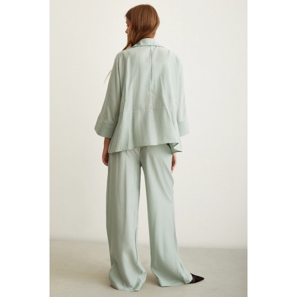 Beli Lastikli Pantolon Mint