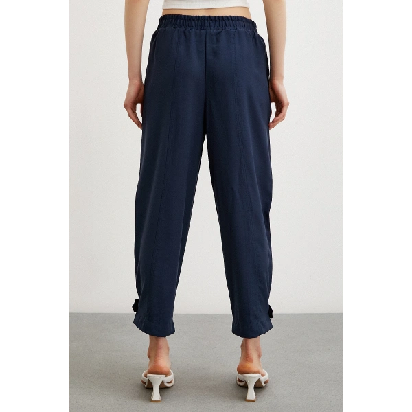 Lastikli Salaş Pantolon Lacivert