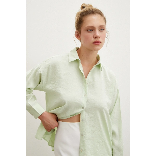 Basic Modal Gömlek Mint