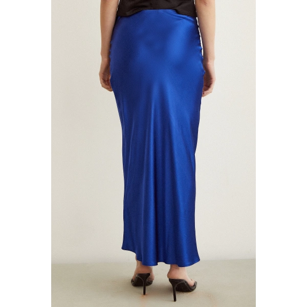 Verev Saten Etek Lacivert
