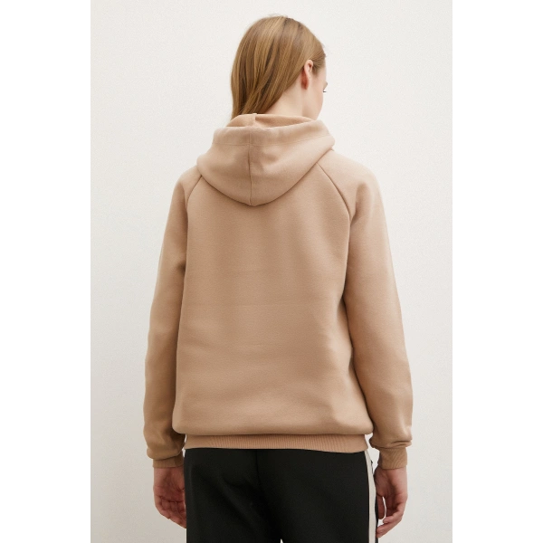 Kapşonlu Sweatshirt Kahve