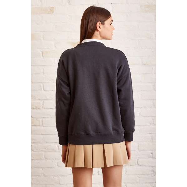 Lakers Baskılı Sweatshirt Antirasit