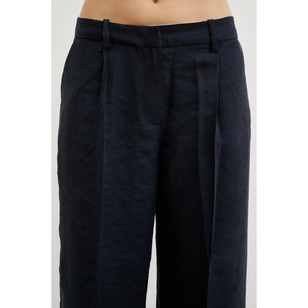 Geniş Paça Palazzo Pantolon Lacivert