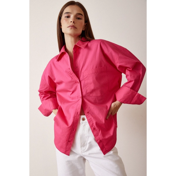 Boyfriend Basic Gömlek Mor