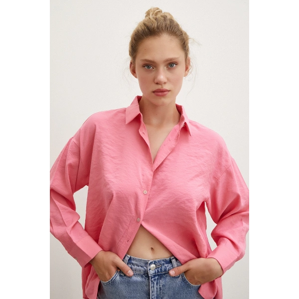 Basic Modal Gömlek Pembe